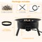 Portable 24.5-Inch Propane Fire Pit Folding Legs with Easy Carry Strap
